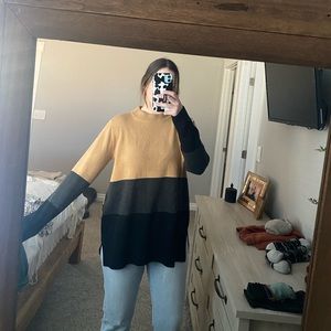 French Connection Color Block Sweater